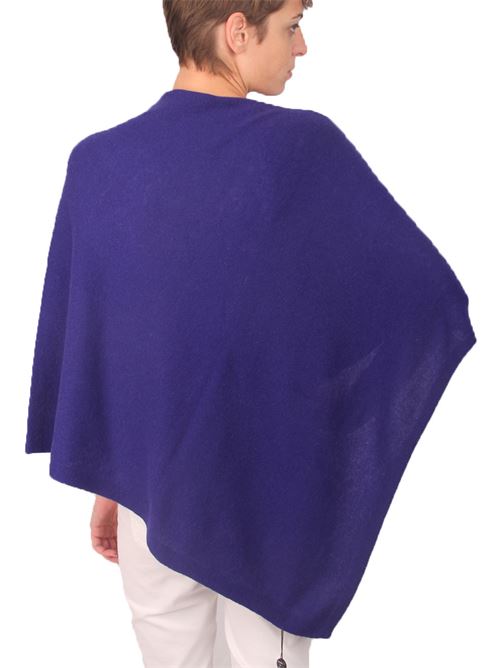 Purple wool cape Art Tricot | 2016111VIOLA
